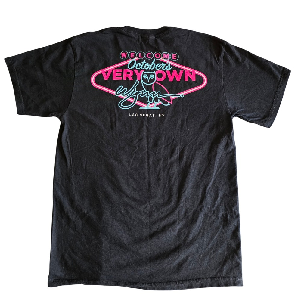 OVO October's Very Own Wynn Las Vegas Neon Graphic T-Shirt Black Medium